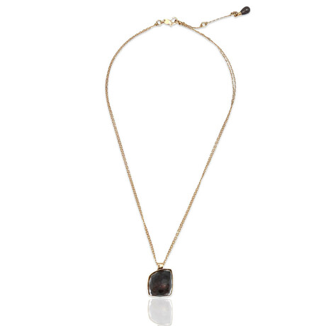 Superoro // 18K Rose Gold + Smoky Quartz Necklace // 20" // New