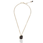 Superoro // 18K Rose Gold + Smoky Quartz Necklace // 20" // New