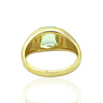 Superoro // 18K Yellow Gold Quartz Ring // Ring Size: 7 // New
