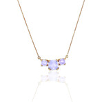 Superoro // 18K Rose Gold Amethyst Necklace // 16" // New