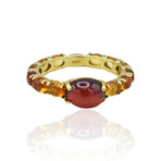 Superoro // 18K Yellow Gold Garnet + Citrine Ring // Ring Size: 6.75 // New