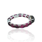 Superoro // 18K White Gold Diamond + Tourmaline Ring I // Ring Size: 6.75 // New