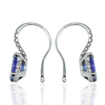 Superoro // 18K White Gold Diamond + Tanzanite Earrings // New