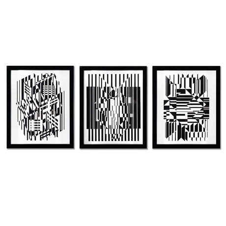 Tilla, Calcis, et Afa de la serie Lineaires (Triptych)