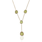 Superoro // 18K Rose Gold Diamond + Quartz Necklace // 18" // New