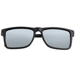 Caelum Polarized Sunglasses // Black Frame + Silver Lens