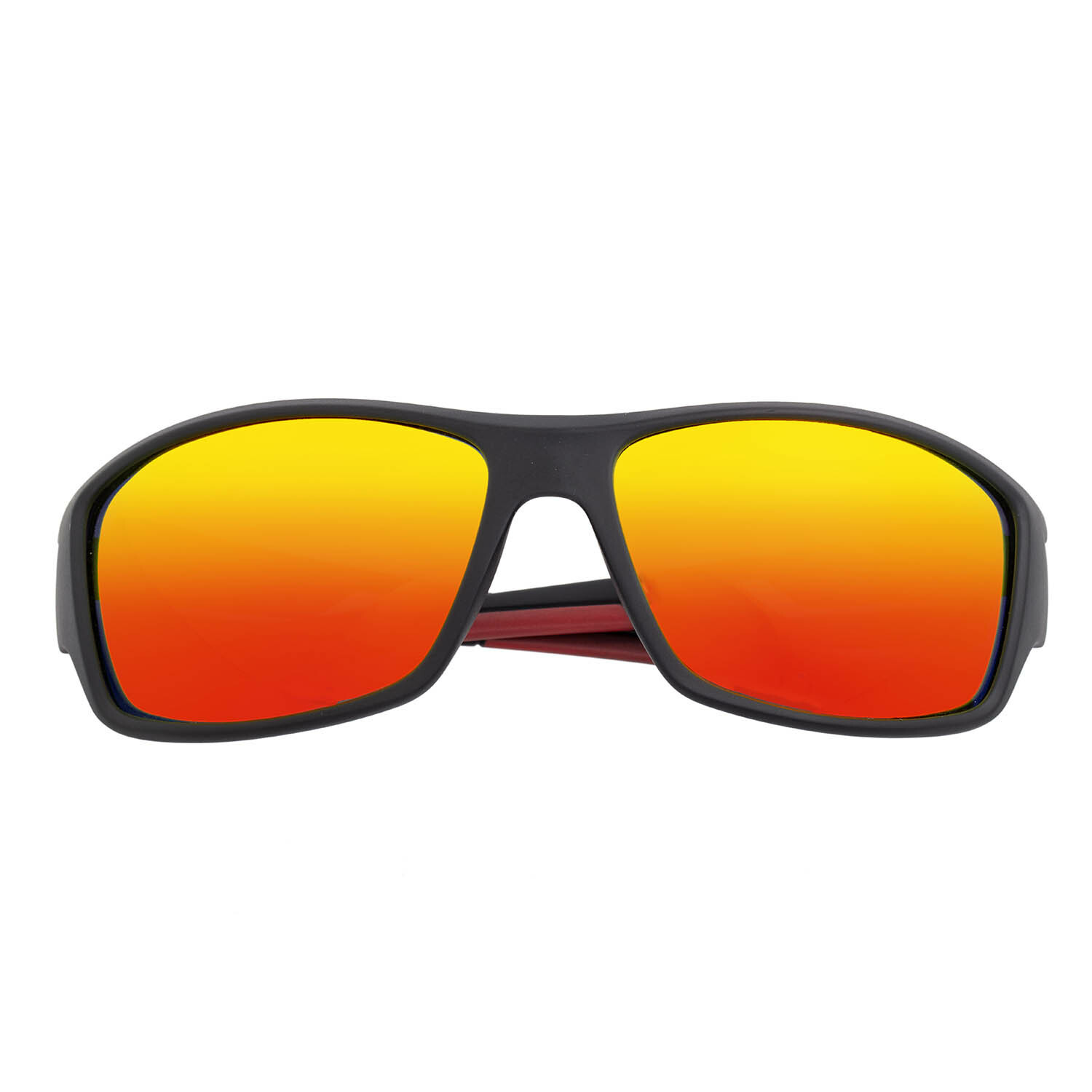 Aquarius Polarized Sunglasses // Black Frame + Red-Yellow Lens - Breed ...