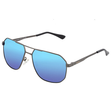 Norma Polarized Sunglasses // Black Frame + Blue Lens