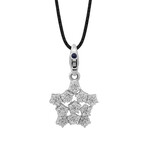 Pasquale Bruni // Charm 18k White Gold Diamond + Sapphire Pendant Necklace // 11" // Store Display