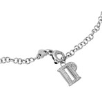 Pasquale Bruni // Charm 18k White Gold Diamond + Sapphire Necklace // 17.5" // Store Display