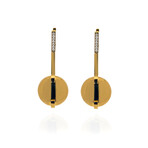 Roberto Coin // Smartiesque 18k Yellow Gold Diamond Earrings // Store Display