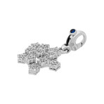 Pasquale Bruni // Charm 18k White Gold Diamond + Sapphire Pendant Necklace // 11" // Store Display