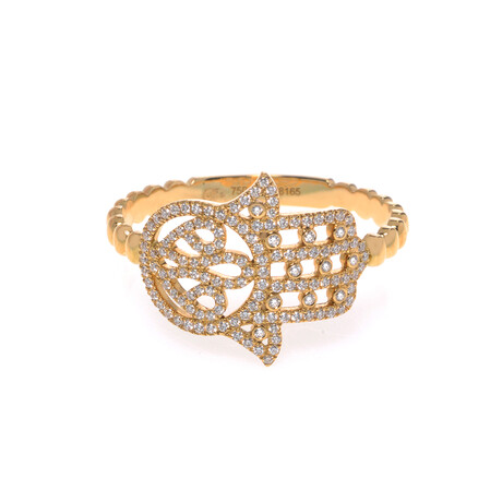 Messika // Faith 18k Yellow Gold Diamond Ring // Ring Size: 6.25 // Store Display