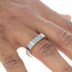 Roberto Coin // Pois Moi 18k Rose Gold + Stainless Steel Ring // Ring Size: 9.75 // Store Display