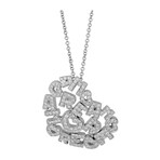 Pasquale Bruni // Amore 18k White Gold Diamond + Sapphire Necklace // 15"-18" // Store Display