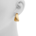 Roberto Coin // Soie 18K Yellow Gold Diamond Earrings // Store Display