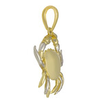 10k Yellow Gold Two-Tone Solid Crabs Scorpion Pendant // 1.5"