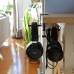 Dual Suspension Headphone Hanger (Black)