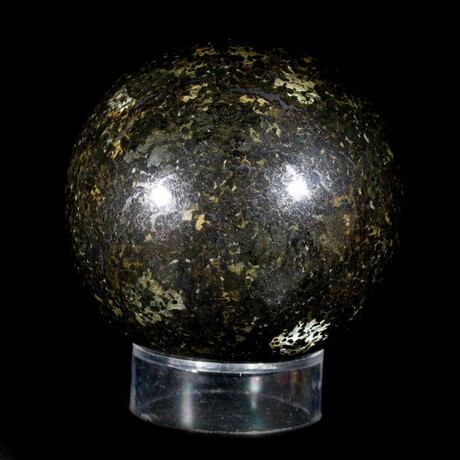 Nuummite Sphere + Acrylic Stand