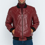 Trent Leather Jacket // Bordeaux (XL)