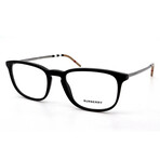 Mens Burberry BE2283 3001 Square Optical Glasses //  Black + Clear demo lenses