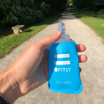 FITLY Sub45 Small Running Pack + 5oz Soft Flask // Emerald Blue (XS/S)