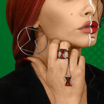 Marvel X RockLove // Black Widow Hoop Earrings