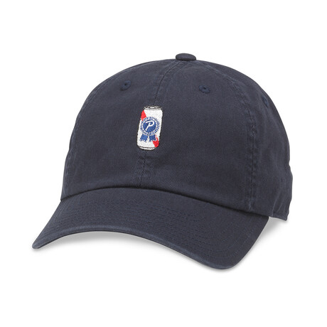 Micro Logo Slouch Pabst Blue Ribbon Hat // Navy