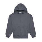 Oscar Oversize Zip Hoodie // Dark Gray (L)