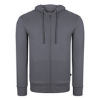 Daniel Zip Hoodie // Dark Gray (S)