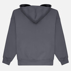 Oscar Oversize Zip Hoodie // Dark Gray (S)