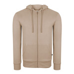 Joseph Zip Hoodie // Light Brown (S)