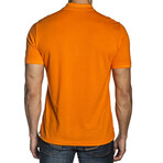 Short Sleeve Knit Polo Shirt V1 // Orange (M)