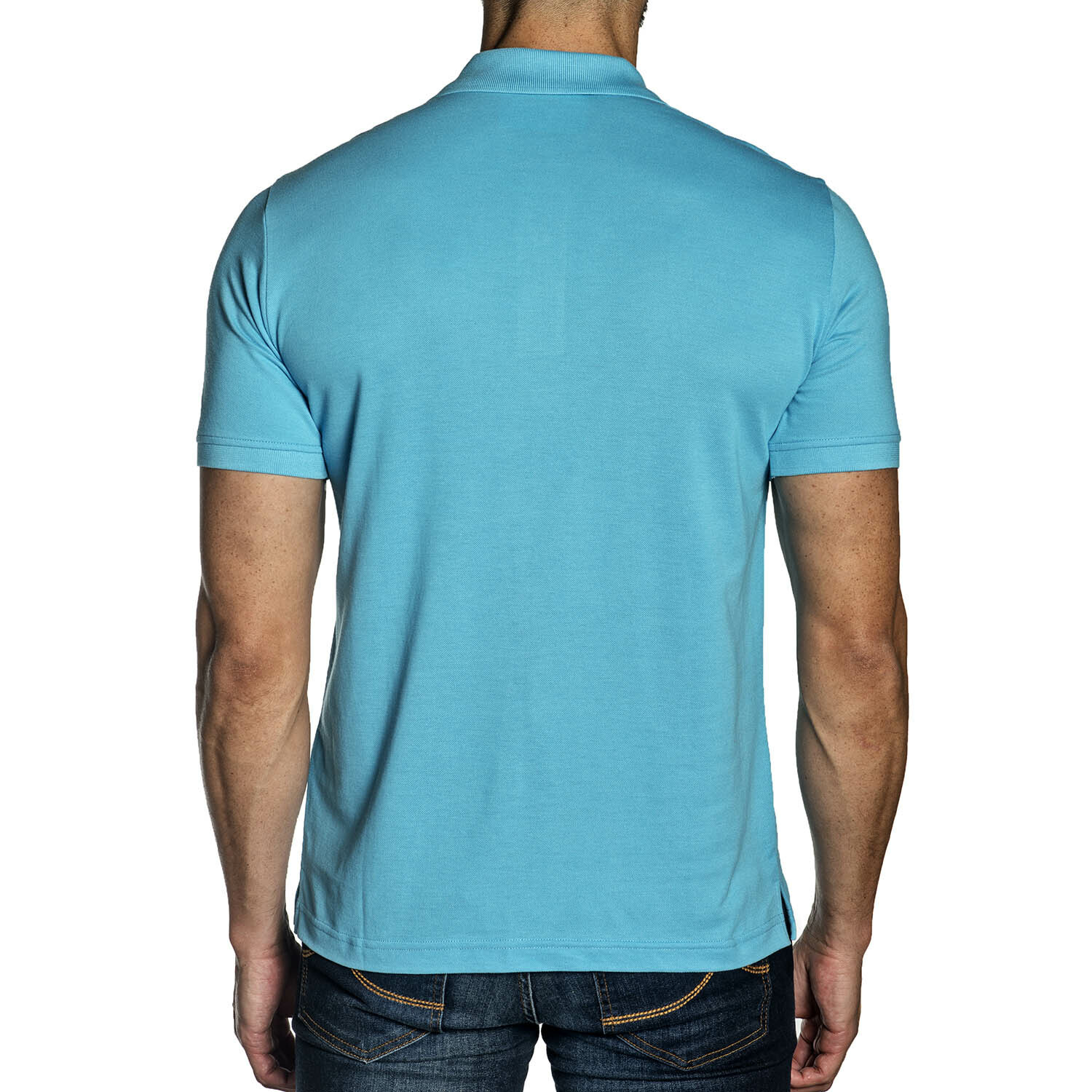 Short Sleeve Knit Polo Shirt // Turquoise (3XL) - Jared Lang Polos ...