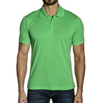 Short Sleeve Knit Polo Shirt // Green (M)