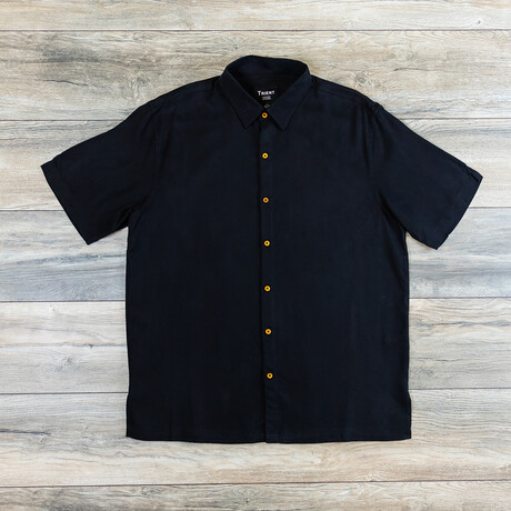 Nevis Silk Shirt - Black (M)