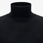 Officina Artistica No. 961 // Wellington Wool-Blend Turtleneck // Black (L)