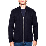 Officina Artistica No. 961 // Denpasar Soft Wool Blend Cardigan // Blue (XL)