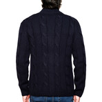 Officina Artistica No. 961 // Denpasar Soft Wool Blend Cardigan // Blue (XL)
