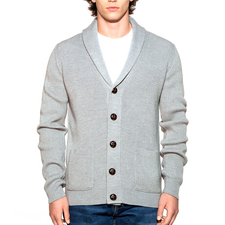 Officina Artistica No. 961 // Vienna Ribbed Wool Cardigan // Gray (XS)