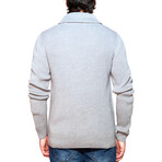 Officina Artistica No. 961 // Vienna Ribbed Wool Cardigan // Gray (XS)