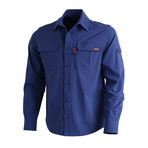 Cresta // Outdoor Shirt With Pockets // Navy (L)