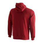 Cresta // Full Zip Hooded College Sweatshirt // Red (XS)