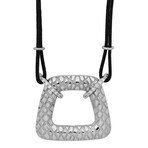 18K White Gold Diamond Necklace II // 16" // New