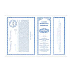 Corning International Corp. Bond Certificate $1,000 // Blue // 1980s