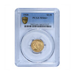 1928 $2.50 Indian Head Gold Piece // PCGS Certified MS64+ // Wood Presentation Box