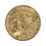 1928 $2.50 Indian Head Gold Piece // PCGS Certified MS64+ // Wood Presentation Box