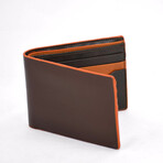 Slim Bifold Leather Wallet // Brown