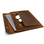 Leather Laptop Sleeve V1 // 15" // Dark Brown