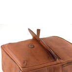 Designer Leather Small Backpack // Tan